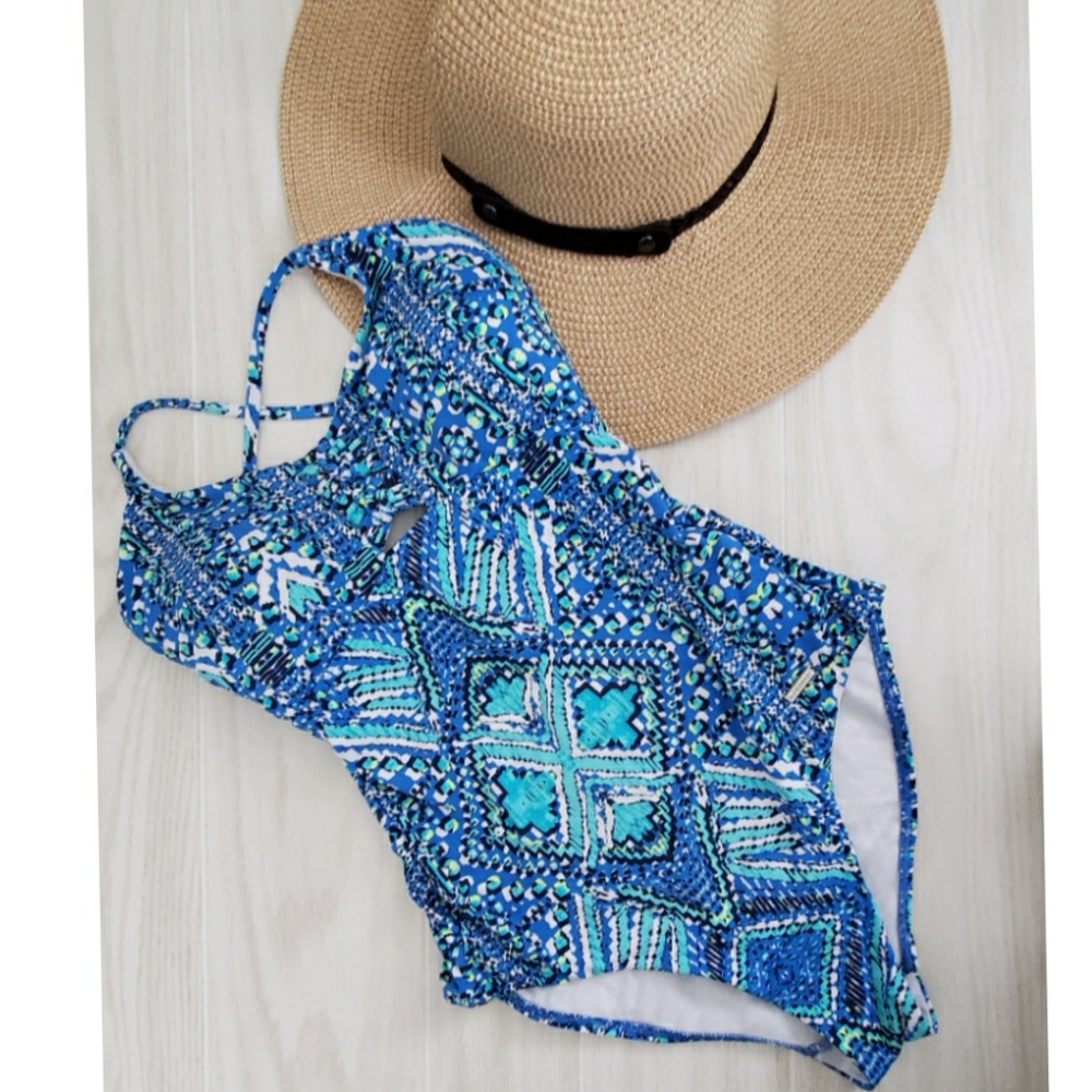 Sunseeker Women One Piece Swimsuit Strappy Lace Up